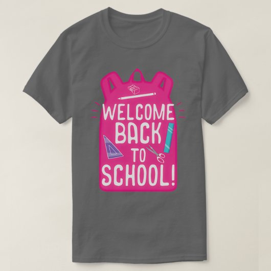 ようこそ新学期おもしろい先生学生ギフト Tシャツ (デザイン正面)