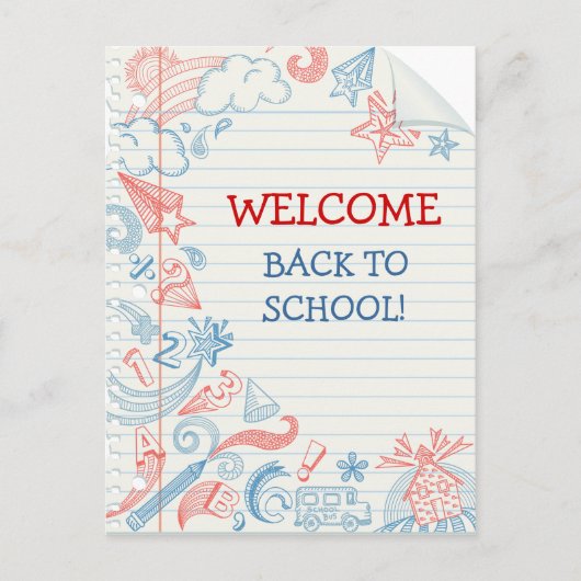 ようこそ新学期はがき ポストカード (正面)