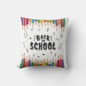ようこそ新学期シャツ、学校の初日 クッション (正面)