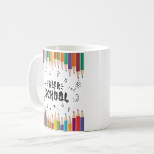 ようこそ新学期シャツ、学校の初日 コーヒーマグカップ (正面左)