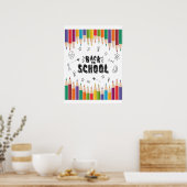 ようこそ新学期シャツ、学校の初日 ポスター (キッチン)