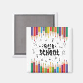 ようこそ新学期シャツ、学校の初日 マグネット (正面/裏面)