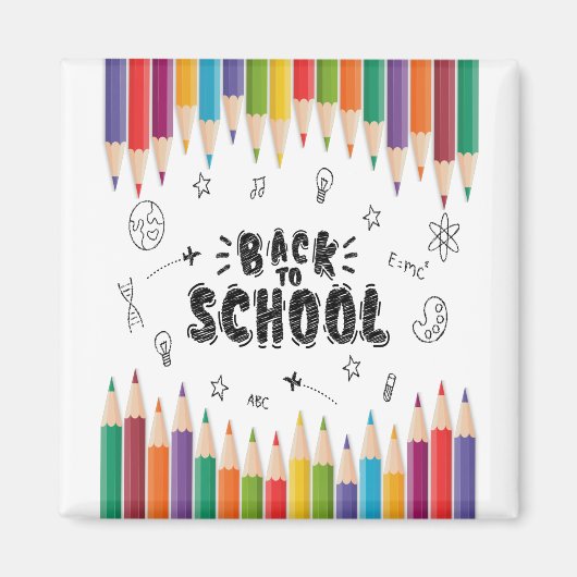 ようこそ新学期シャツ、学校の初日 マグネット (正面)