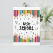 ようこそ新学期シャツ、学校の初日 出欠カード (スタンド正面)