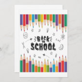 ようこそ新学期シャツ、学校の初日 招待状 (正面/裏面)