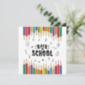 ようこそ新学期シャツ、学校の初日 招待状 (スタンド正面)