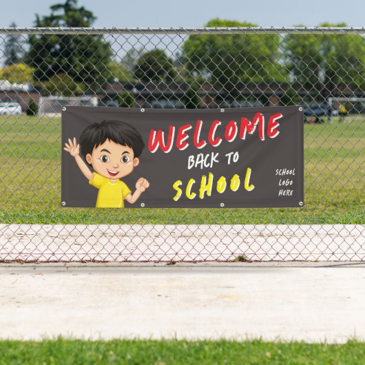 ようこそ新学期バナー – カスタマイズ可能なクラス 横断幕 (インサイチュ)