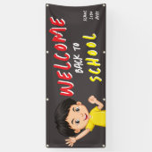 ようこそ新学期バナー – カスタマイズ可能なクラス 横断幕 (縦)