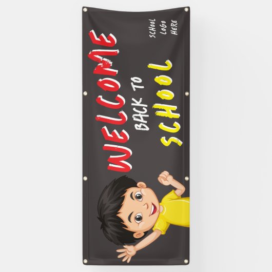 ようこそ新学期バナー – カスタマイズ可能なクラス 横断幕 (縦)