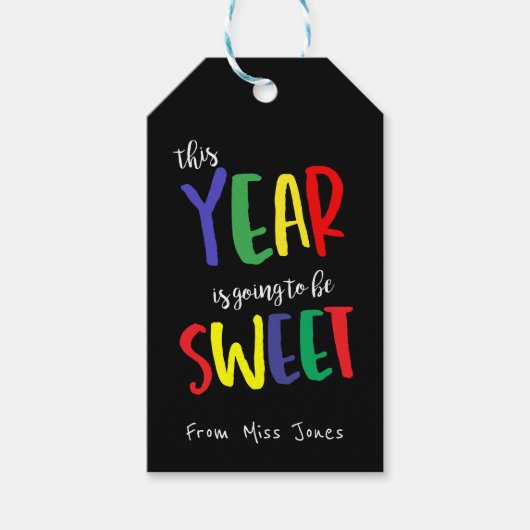 ようこそ新学期ラベル、学校の初日 ギフトタグ (正面)