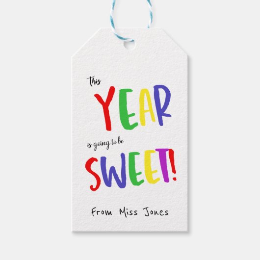 ようこそ新学期ラベル、学校の初日 ギフトタグ (正面)