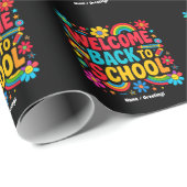 ようこそ新学期先生子供の感謝 ラッピングペーパー (ロールコーナー)