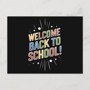 ようこそ新学期先生学校の初日 ポストカード