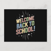 ようこそ新学期先生学校の初日 ポストカード (正面)