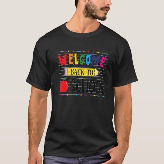 ようこそ新学期先生学生少年ガールズ Tシャツ (正面)