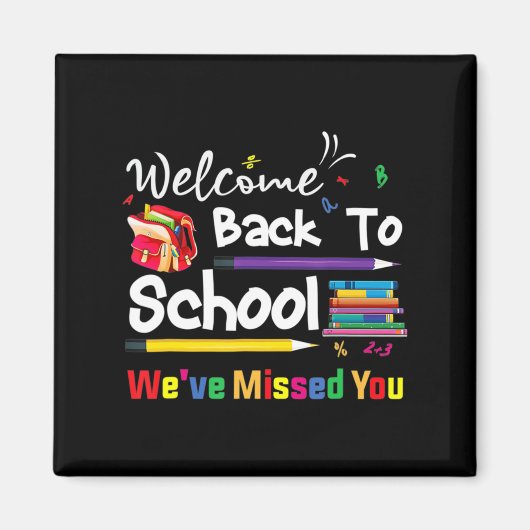 ようこそ新学期恋しく思お客様の学校 マグネット (正面)