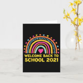 ようこそ新学期2021.先生スおもしろいトゥデン カード (黄色い花)