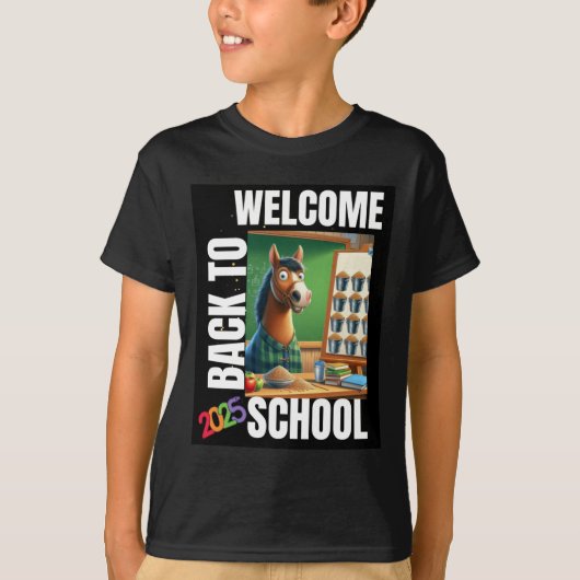 ようこそ新学期2025ステッカー Tシャツ (正面)