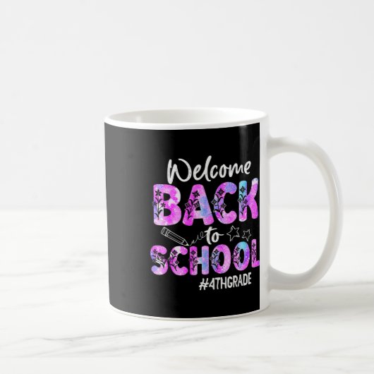 ようこそ新学期4年生新学期 コーヒーマグカップ (右)