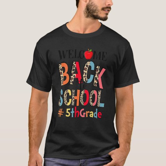 ようこそ新学期5年生レオパード先生S Tシャツ (正面)