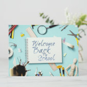 ようこそ新学期-クリエイティブノートブックスタイル (スタンド正面)