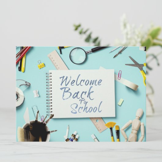 ようこそ新学期-クリエイティブノートブックスタイル (スタンド正面)