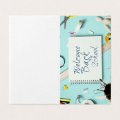 ようこそ新学期-クリエイティブノートブックスタイル (外部フラット)