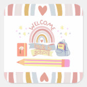 ようこそ新学期 スクエアシール (正面)