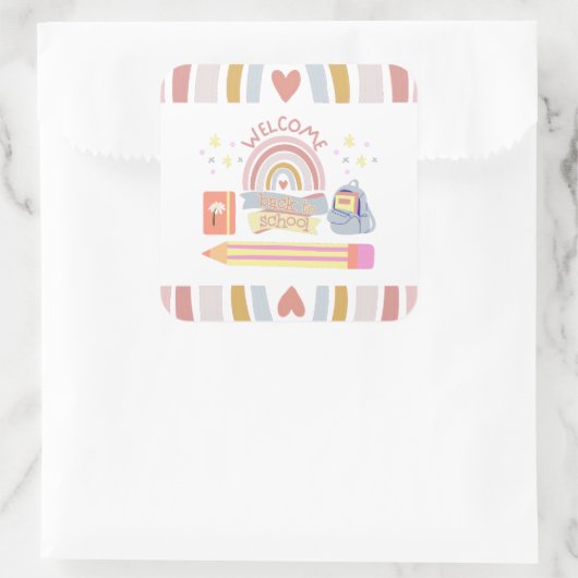 ようこそ新学期 スクエアシール (バッグ)