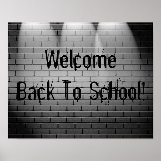 ようこそ新学期!ポスタープリント標識 ポスター (正面)