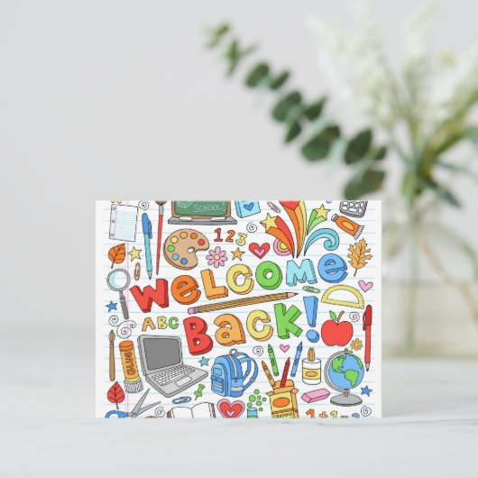 ようこそ新学期 ポストカード (スタンド正面)