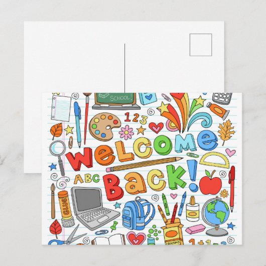 ようこそ新学期 ポストカード (正面/裏面)