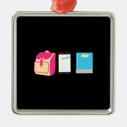 ようこそ新学期 メタルオーナメント (正面)