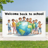 ようこそ新学期，学校 横断幕 (外側)