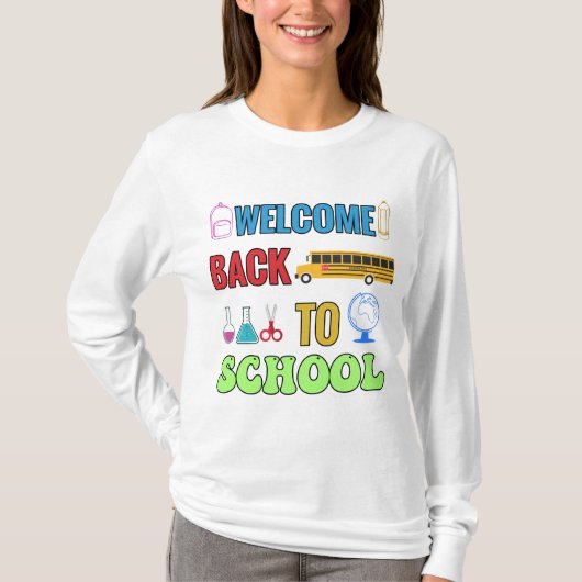 ようこそ新学期 |学生最高の向けギフト Tシャツ (正面)