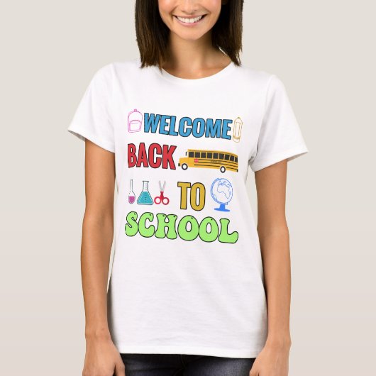 ようこそ新学期 |学生最高の向けギフト Tシャツ (正面)