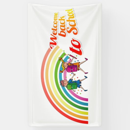 ようこそ新学期 横断幕 (縦)