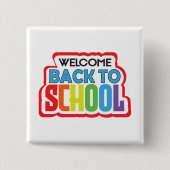 ようこそ新学期 缶バッジ (正面)