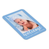 ようこそ新生児の発表ブルー マグネット (右側)