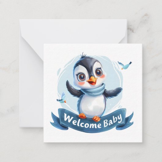 ようこそ新生児カード ノートカード (正面)