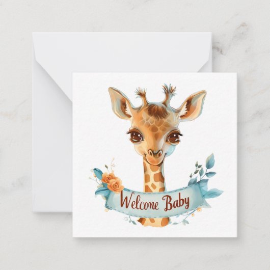 ようこそ新生児カード ノートカード (正面)