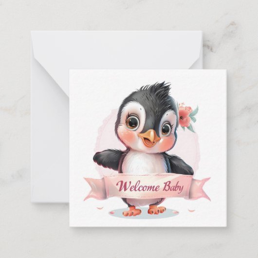 ようこそ新生児カード ノートカード (正面)