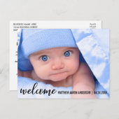 ようこそ新生児モダン発表 案内ポストカード (正面/裏面)