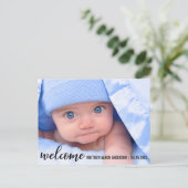 ようこそ新生児モダン発表 案内ポストカード (スタンド正面)