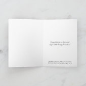 ようこそ新生児少年または女の子の宗教カトリック カード (内部)