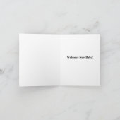 ようこそ新生児 カード (内部)