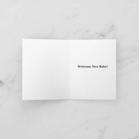 ようこそ新生児 カード (内部)