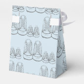 ようこそ新着ベビーシューズシャワーブルー フェイバーボックス (裏面サイド)