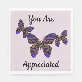 ようこそ明るい蝶ビジネスの従業員 スタンダードランチョンナプキン