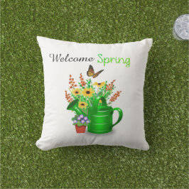 ようこそ春フローラ装飾用クッション アウトドアクッション